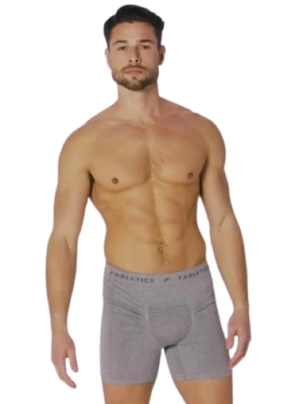Fabletics L Mid Grey Heather The Training Day Boxer Brief